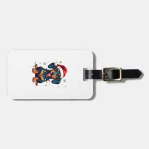 Dachshund Dogs Tree Christmas Sweater Xmas Gifts F Luggage Tag
