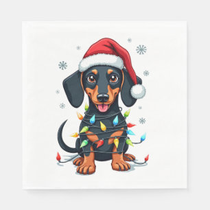 Dachshund Dogs Tree Christmas Sweater Xmas Gifts F Napkin