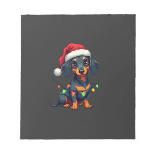 Dachshund Dogs Tree Christmas Sweater Xmas Gifts F Notepad