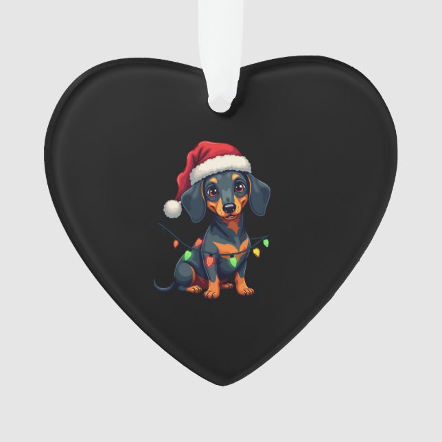 Dachshund Dogs Tree Christmas Sweater Xmas Gifts F Ornament (Front)