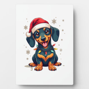Dachshund Dogs Tree Christmas Sweater Xmas Gifts F Plaque