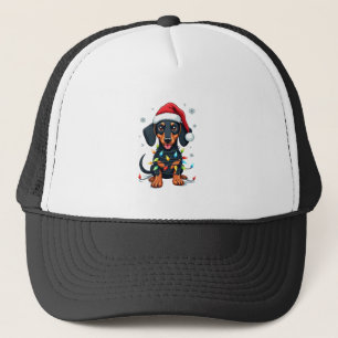 Dachshund Dogs Tree Christmas Sweater Xmas Gifts F Trucker Hat