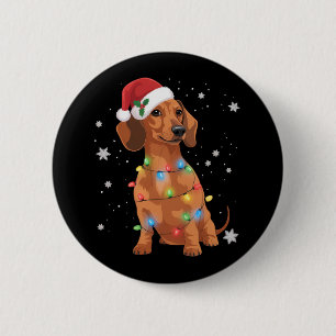 Dachshund Dogs Tree Christmas Xmas Pet Dog  6 Cm Round Badge