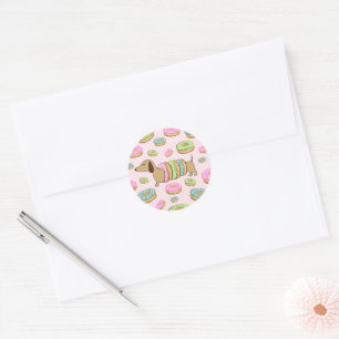 Dachshund & Doughnuts Party Stickers & Decor