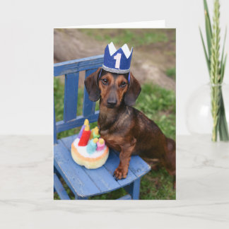 Dachshund Doxie Birthday Card Weiner Dog Puppy