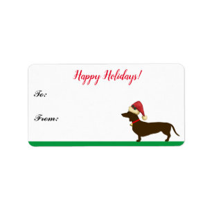 Dachshund Doxie Christmas Gift Tag