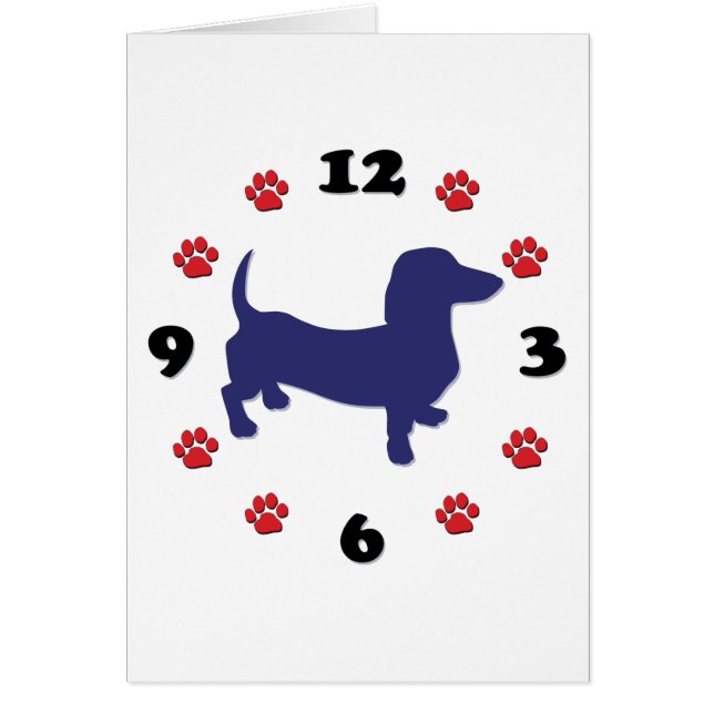 Dachshund Doxie Clock (Front)