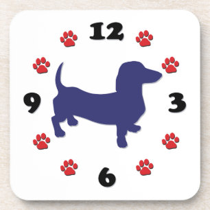 Dachshund Doxie Clock Coaster