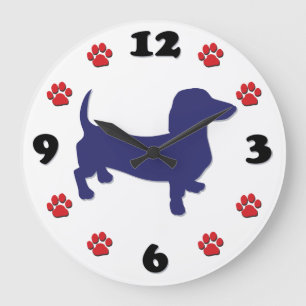 Dachshund Doxie Large Clock