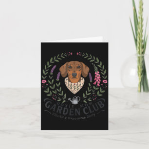 Dachshund doxie mum garden club mother's day card