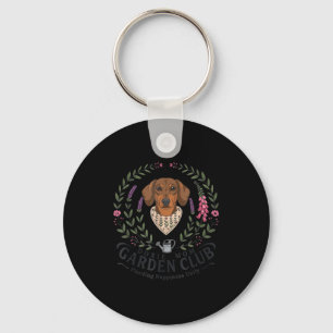 Dachshund doxie mum garden club mother's day key ring