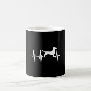 Dachshund Doxie Weenie Heartbeat Dog Mum Dad Pet Coffee Mug