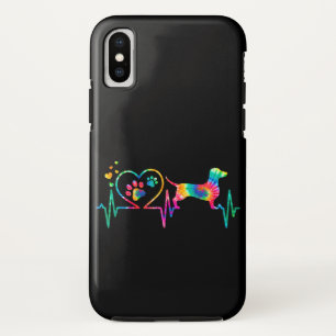 Dachshund Doxie Weenie Mum Dad Heartbeat Gift iPhone X Case