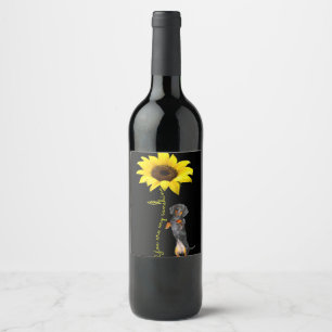 Dachshund Doxie Wiener Dotson Mum Mama Gift Wine Label