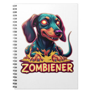 Dachshund Doxie Wiener Sausage Zombie Dog Hallowee Notebook