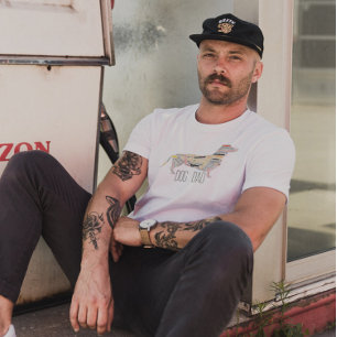 Dachshund Doxin Doxie Wiener Dog Dad Retro Grunge T-Shirt