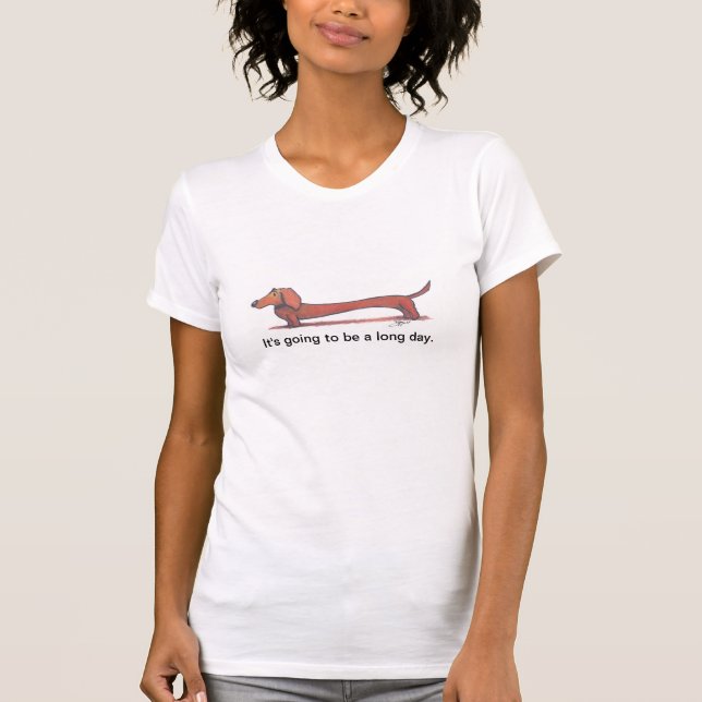 dachshund drawing T-Shirt (Front)