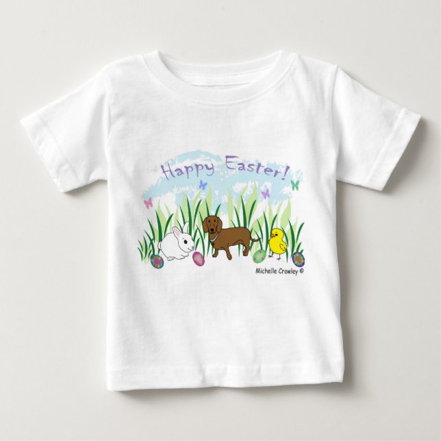 dachshund easter baby T-Shirt (Front)