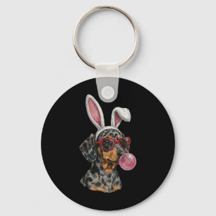 Dachshund Easter Bunny Wiener Dog Lover Weenie Key Ring