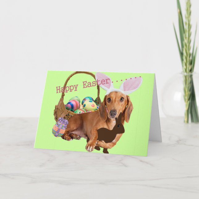 Dachshund Easter Cards (Front)