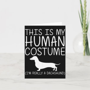 Dachshund Easy Halloween Human Costume Sausage Dog Card