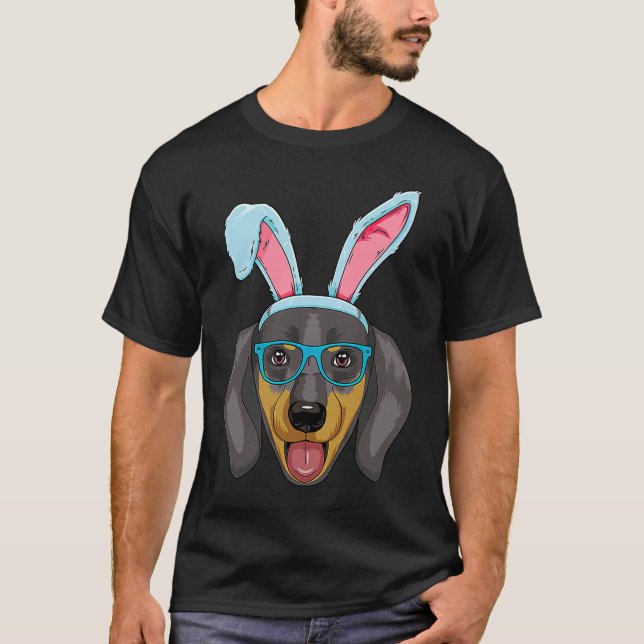 Dachshund Egg Easter Day Dog Costume  Boys Girls K T-Shirt (Front)