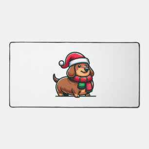 Dachshund Elegance Christmas Anticipation Classic Desk Mat