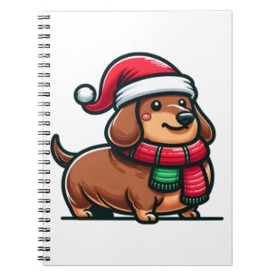 Dachshund Elegance Christmas Anticipation Classic Notebook