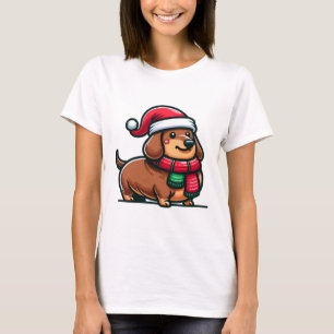 Dachshund Elegance Christmas Anticipation Classic T-Shirt