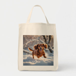 Dachshund Elegant Grocery Tote Bag