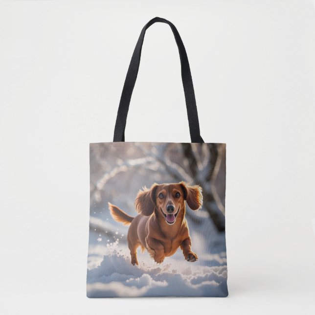 Dachshund Elegant Tote Bag (Front)
