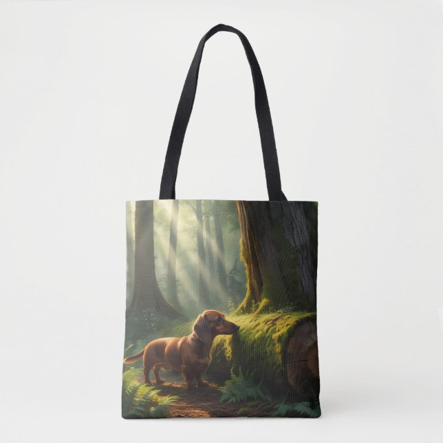Dachshund Elegant Tote Bag (Front)