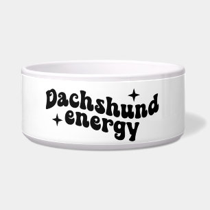 Dachshund Energy Ceramic Dog Bowl