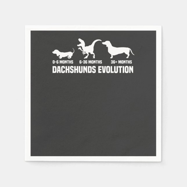 Dachshund Evolutions Napkin (Front)