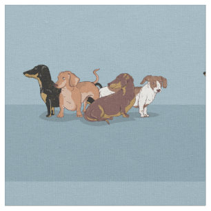 dachshund  fabric