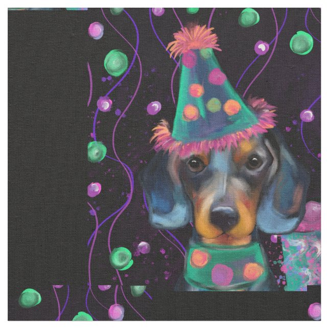 Dachshund  fabric (Close Up)