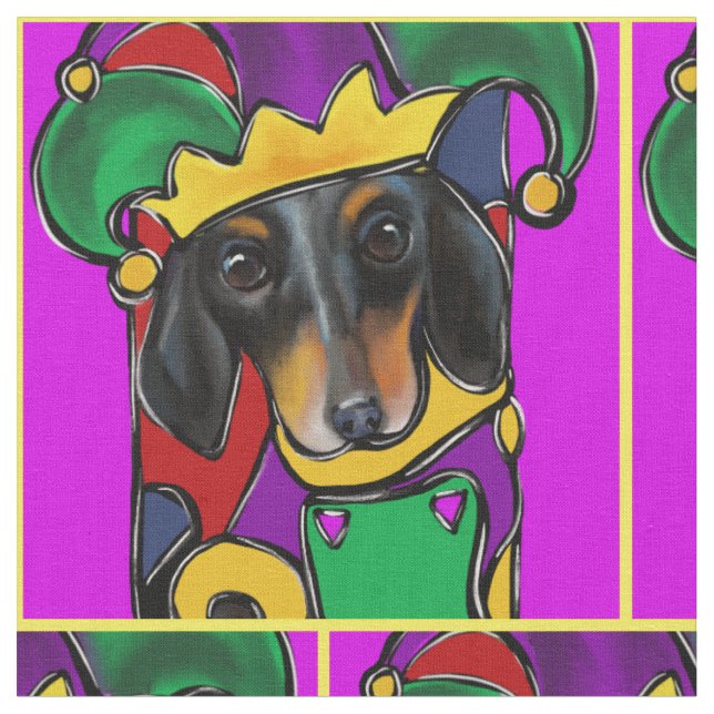 Dachshund  fabric (Close Up)