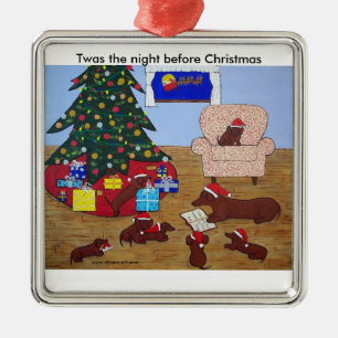 Dachshund Family Christmas Ornament