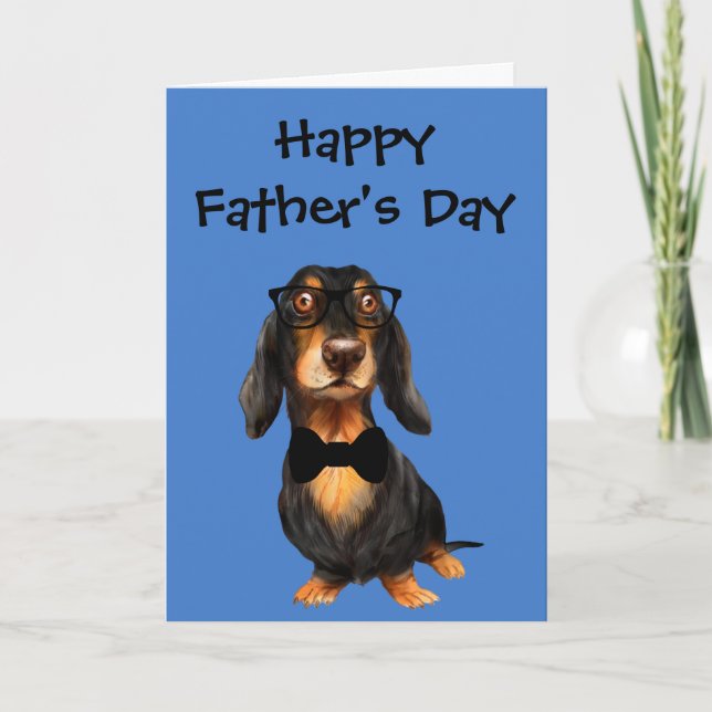Dachshund Father's Day Card (Front)