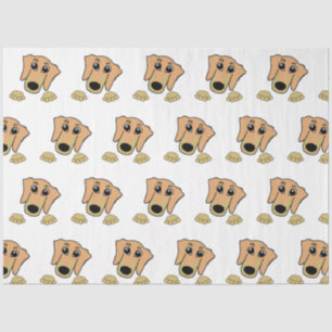 dachshund fawn and tan peeking cartoon tissue paper