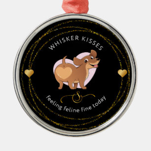 Dachshund Feeling Fine Today Metal Ornament