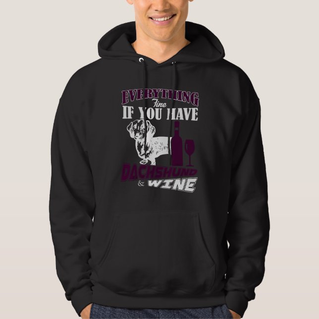 Dachshund Fine Hoodie (Front)