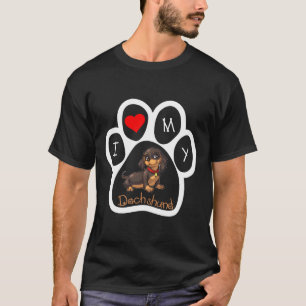 Dachshund Fingerprint I Love My Dachshund T-Shirt