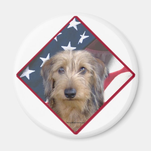 Dachshund Flag 2 Magnet (Front)