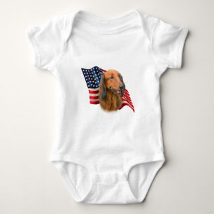 Dachshund Flag Baby Bodysuit
