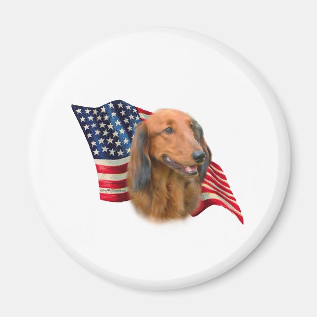 Dachshund Flag Magnet (Front)