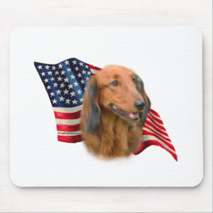 Dachshund Flag Mouse Pad