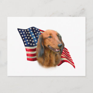 Dachshund Flag Postcard