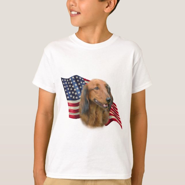 Dachshund Flag T-Shirt (Front)