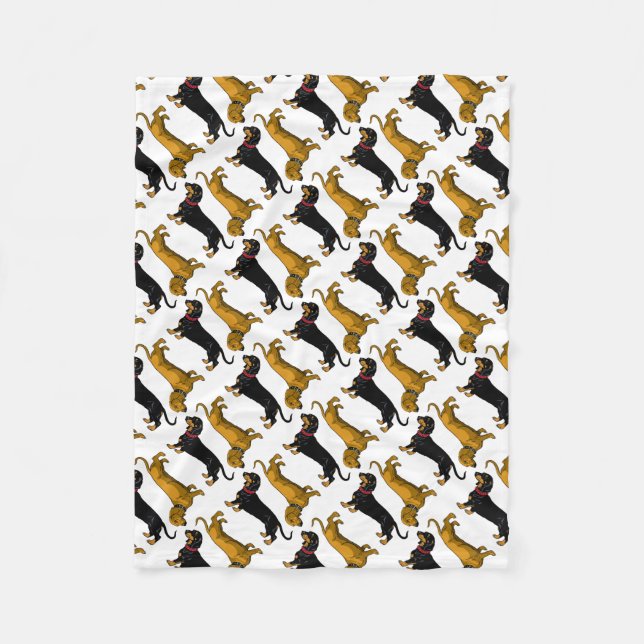dachshund fleece blanket (Front)